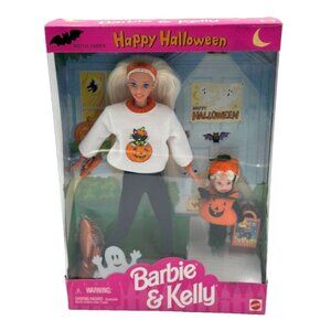 Vintage 1996 NIB NRFB Mattel Barbie and Kelly Halloween Gift Set 17238